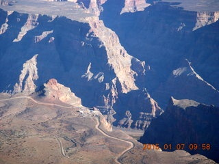aerial - flight SGU to DVT - grand canyon - Skywalk at Grand Canyon West