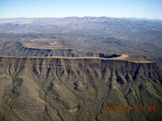 48 8v7. aerial - flight SGU to DVT - hills near Phoenix