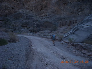 Canyonlands National Park - Lathrop trail hike - Adam running (back)