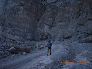 Death Valley - Titus Canyon drive - Adam running