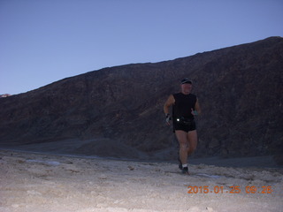 Death Valley - Badwater Basin - Adam running (tripod and timer)