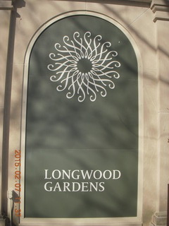 1 8w7. Longwood Gardens sign