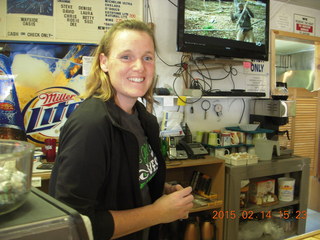 Laura Orr at Wayside Inn, Alamo Lake