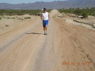 Brad running at Alamo Lake