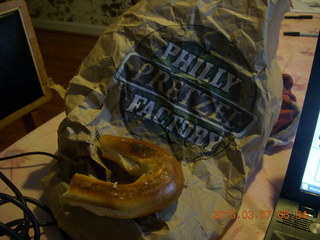 Philly Pretzel Factory bag and pretzel