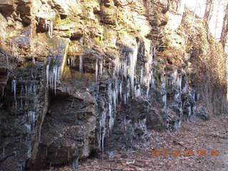 Lorimer Park old rail trail - icicles