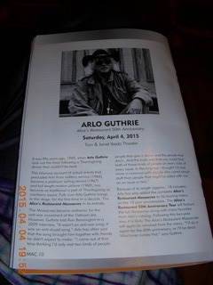 Mesa Arts Center - Arlo Guthrie program