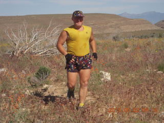 131 8z2. Adam running at Grand Gulch