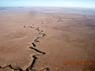 aerial - near the meteor crater