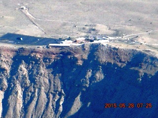 aerial - meteor crater - visitor center