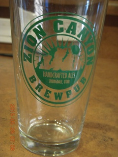 Zion Canyon Brewery glass