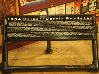 204 8zv. Gateway car museum - 1954 Kaiser-Darrin Roadster sign