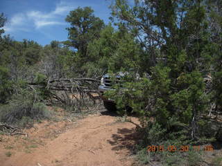 133 8zw. drive to Calamity Mine - very tough side road - truck driving a tight curve