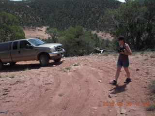 drive to Calamity Mine - very tough side road - Karen
