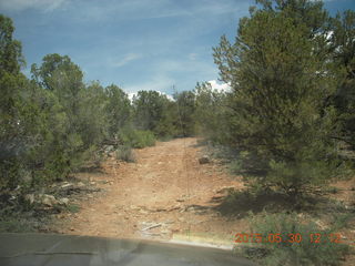 drive to Calamity Mine - very tough side road - Karen