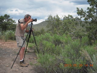 299 8zw. Calamity Mine camp site - Shaun taking a picture
