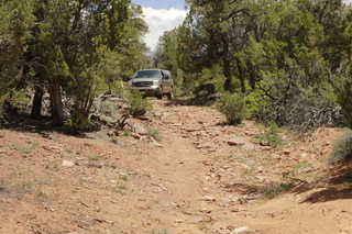 drive to Calamity Mine - difficult side road - truck cornering