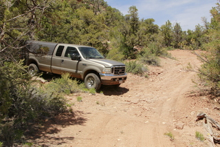 496 8zw. drive to Calamity Mine - difficult side road - truck turning around