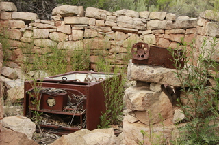 Calamity Mine camp site - 'fridge and radio