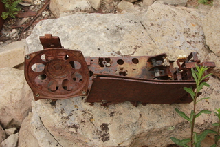 Calamity Mine camp site - old rusted radio