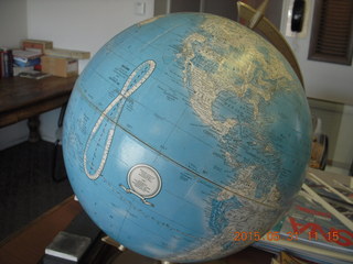 globe with analemma