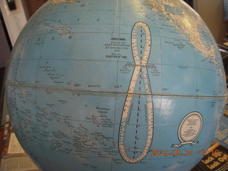 globe with analemma