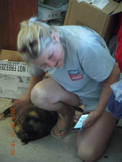 Debbie of Animal Planners and my cat Maria