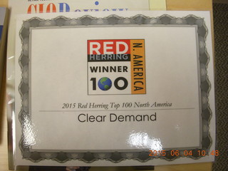 Red Herring award at Clear Demand