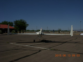 Long EZ taxiing at Ryan (RYN)