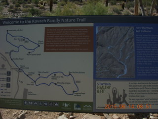 new nature trail at Lost Dog Wash sign