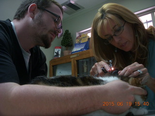 Kendel and my cat Penny and Dr. Krista Gibson