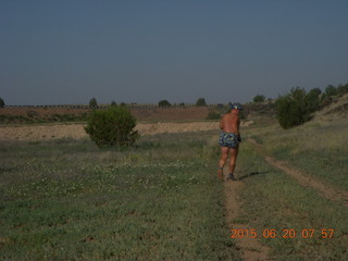 Adam running near Seligman Airport (P23)