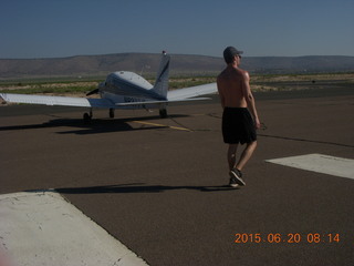 Max B and N8377W at Seligman Airport (P23)