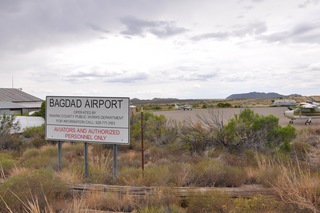 Bagdad Airport (E51) - Bagdad Airport sign