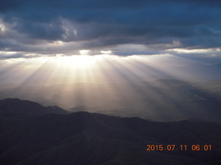 rays of glowing sunrise