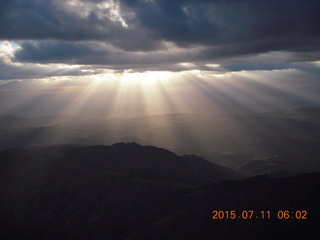 rays of glowing sunrise