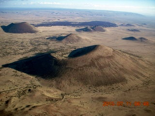 aerial - sunrise craters north of Flagstaff