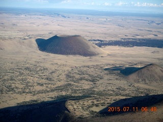 aerial - sunrise craters north of Flagstaff