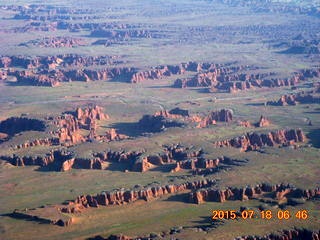 aerial - canyon creek bed on the way to Monument Valley