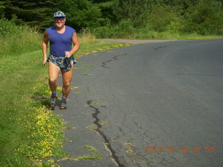 Adam running in Afton