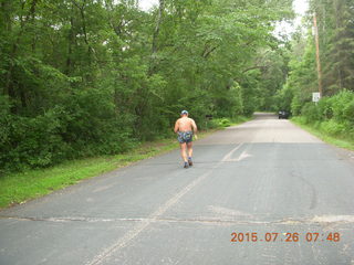 Adam running in Afton