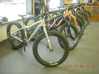 bikes in bike store