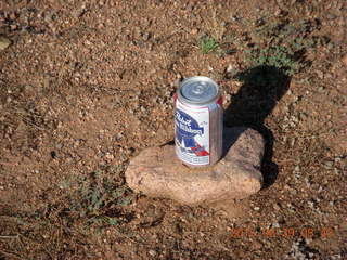 Red Creek airstrip run - beer can at full threshold