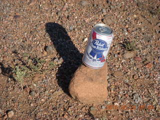 Red Creek airstrip run - beer can at full threshold