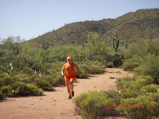 Red Creek airstrip run - Adam running