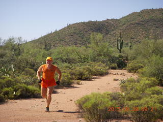 Red Creek airstrip run - Adam running