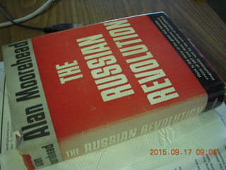 Alan Moorehead The Russian Revolution book on Ian's desk