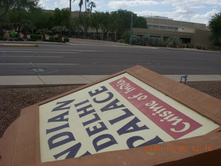 Indian Delhi Palace sign fallen down