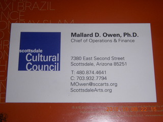 Mallard D. Owen, Ph.D., Scottsdale Cultural council