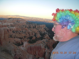Bryce Canyon sunset + Adam with multicolor wig